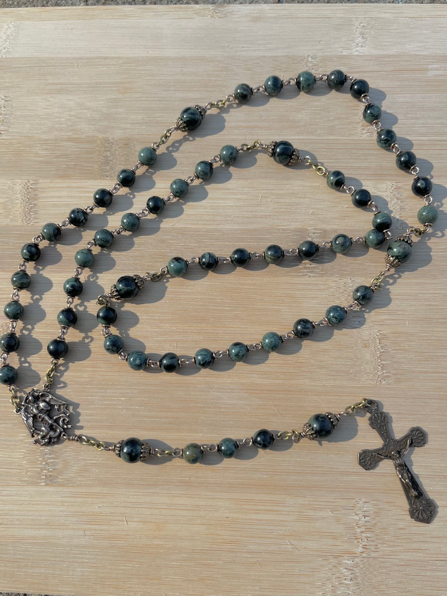 Custom Heirloom Kambaba Jasper Rosary