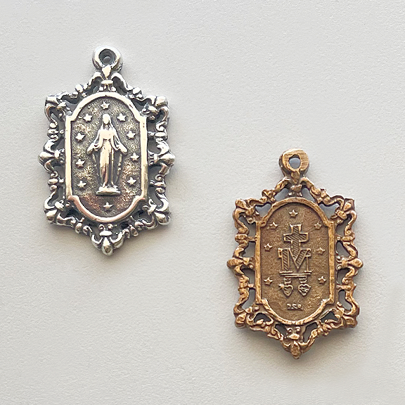 Medal, Miraculous Lace Edged
