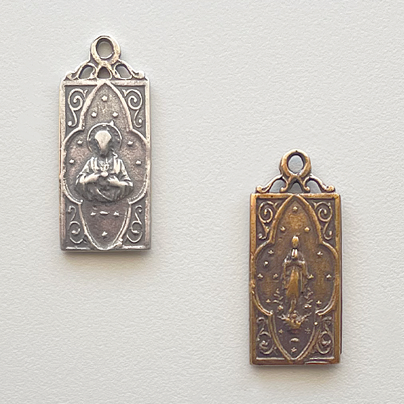 Medals, Sacred Heart of Jesus, andMary