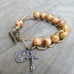 Sacrifice Beads Bracelet - Cream Wood