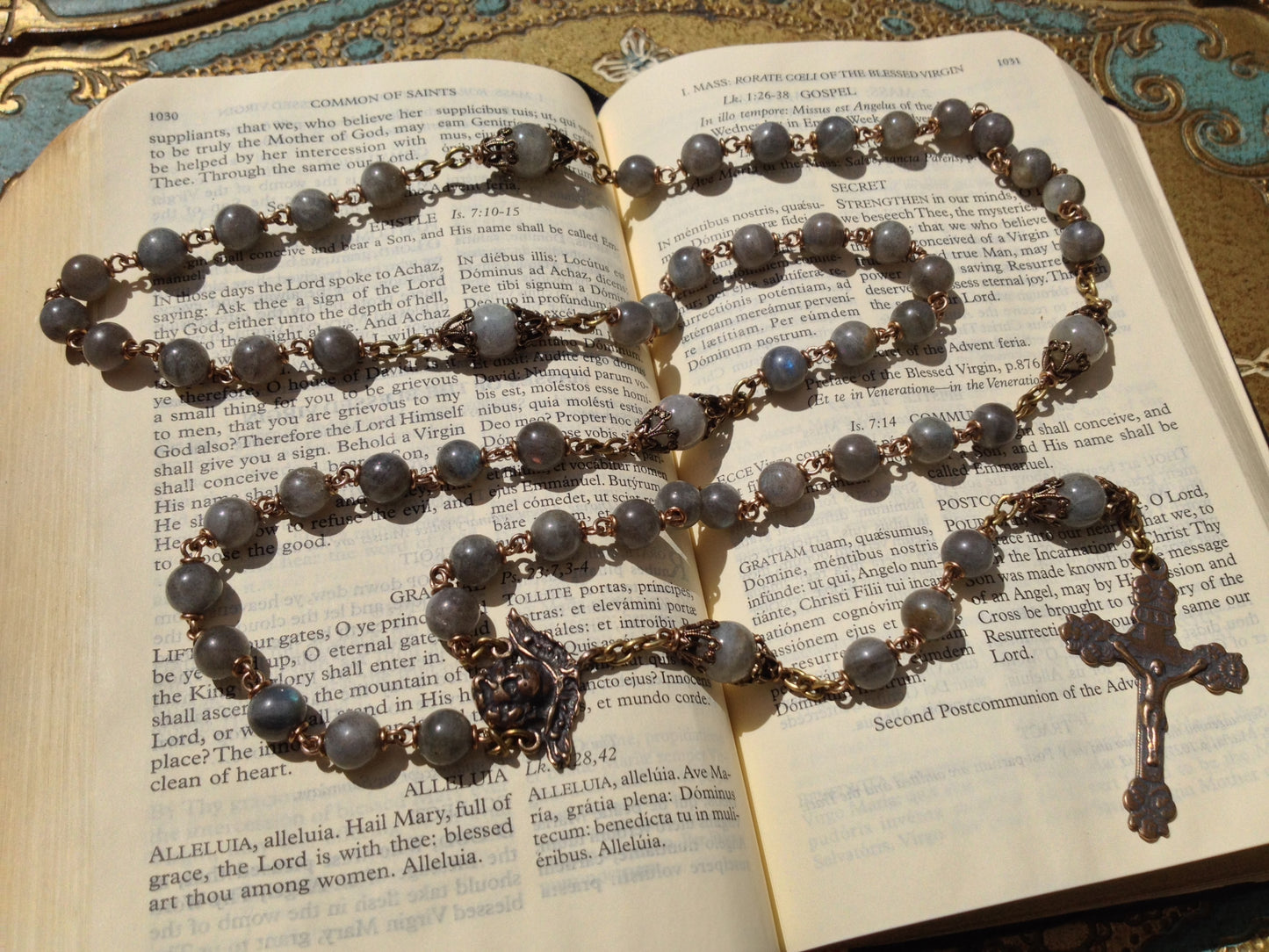 Heirloom Rosary, Flashing Labradorite Rosary