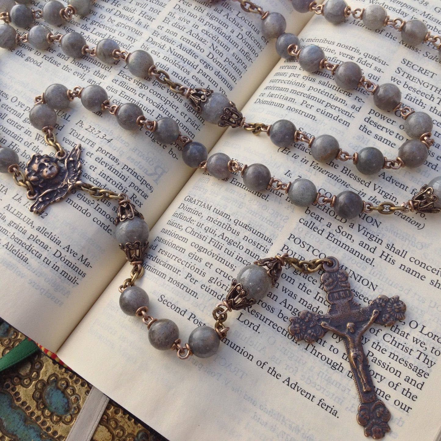 Heirloom Rosary, Flashing Labradorite Rosary