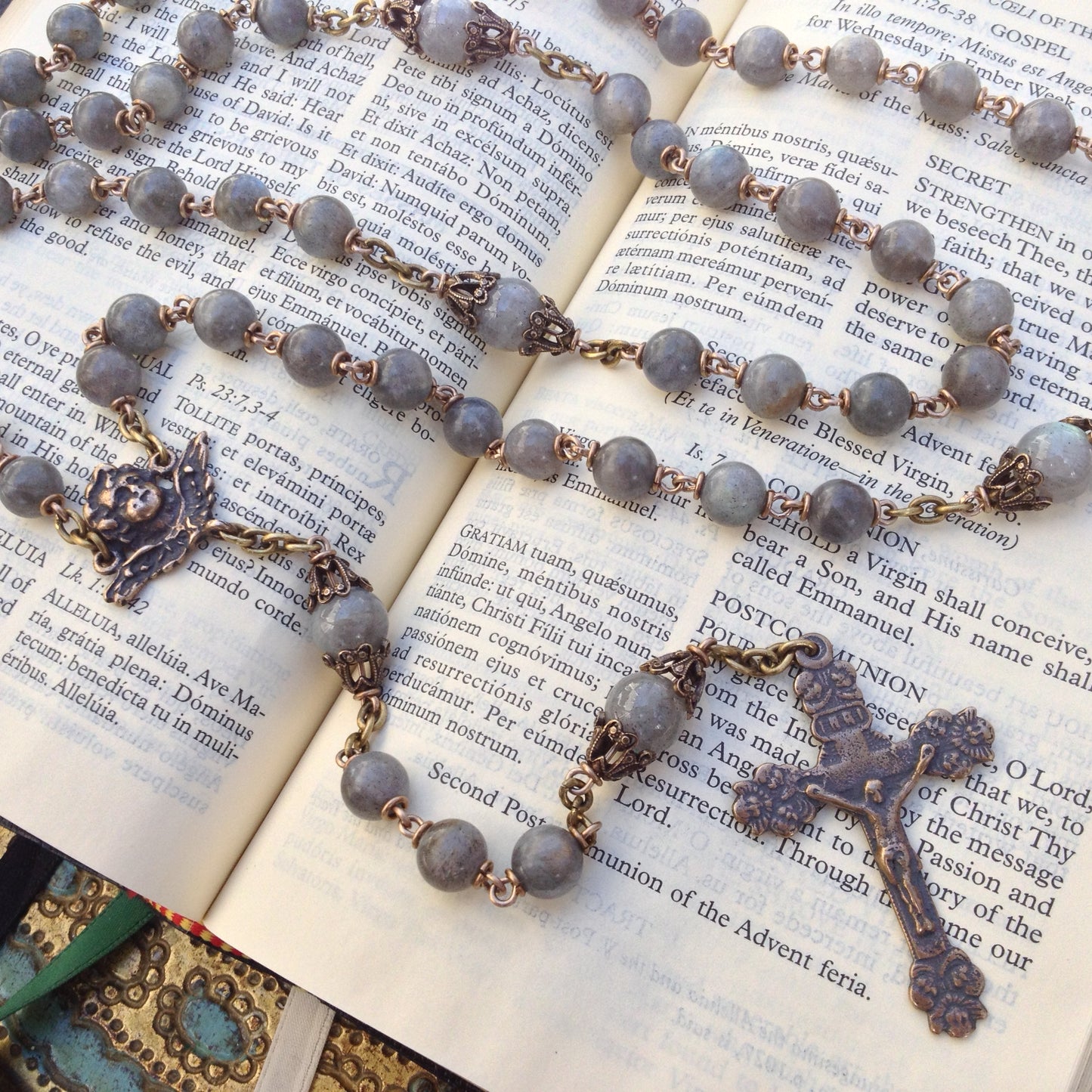 Heirloom Rosary, Flashing Labradorite Rosary