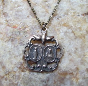 Catholic Jewlery, Necklace, Scapular Medal