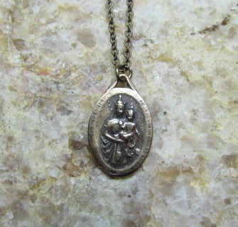 Catholic Jewelry, Scapular Medal on Chain