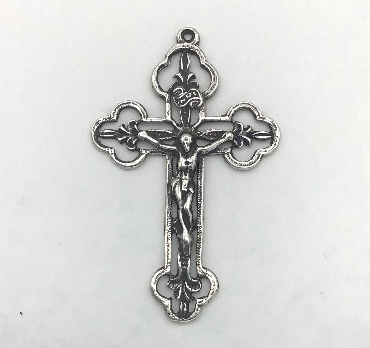 Crucifix, Lillies Openwork