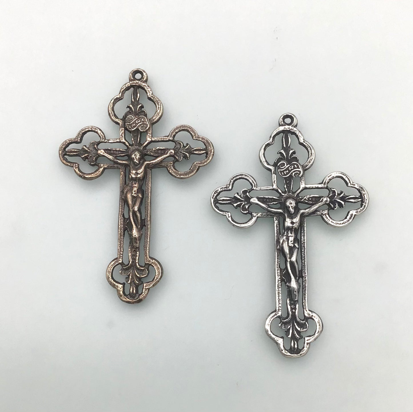 Crucifix, Lillies Openwork