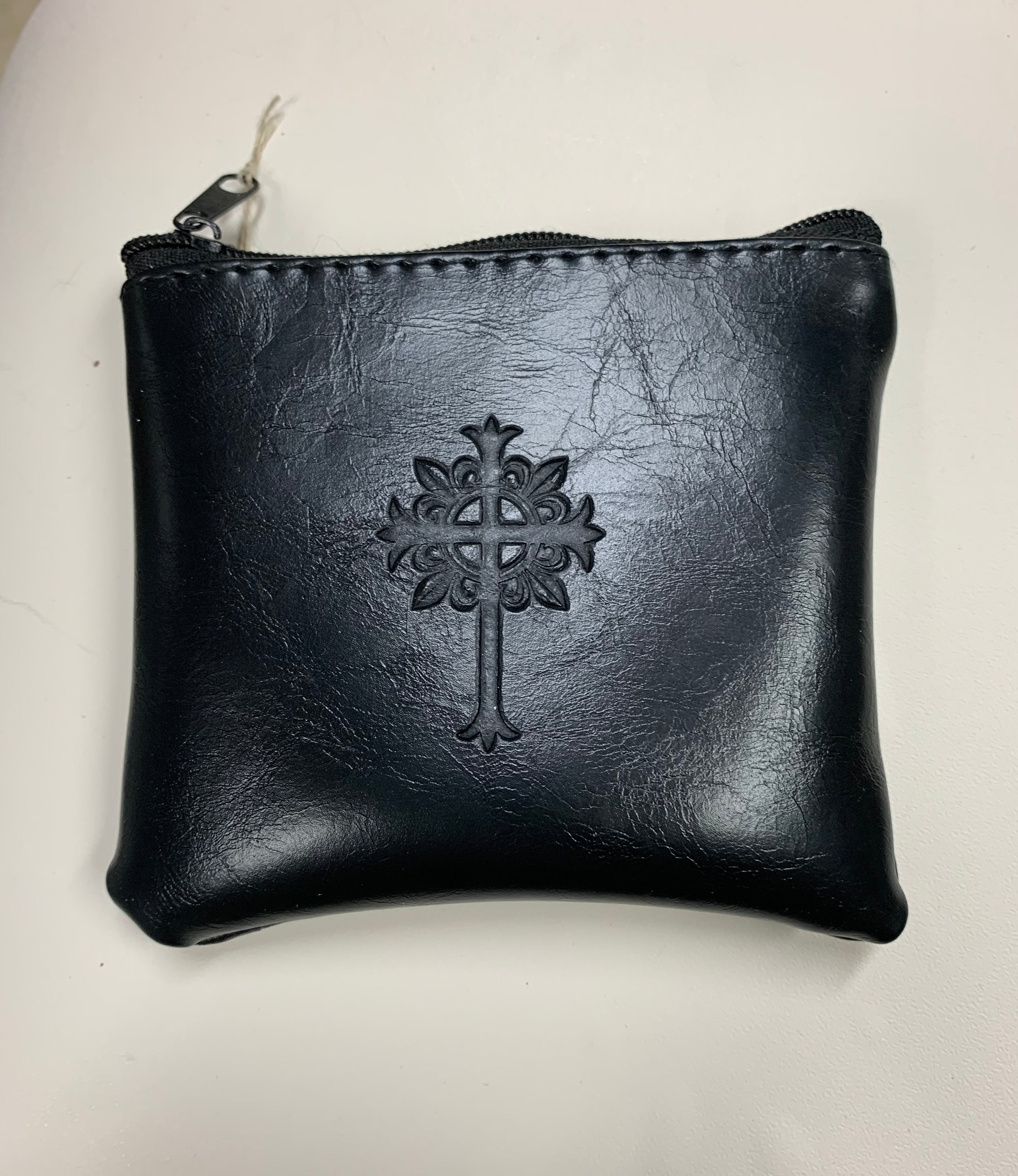 Large Rosary and Coin Pouch , Black or Brown