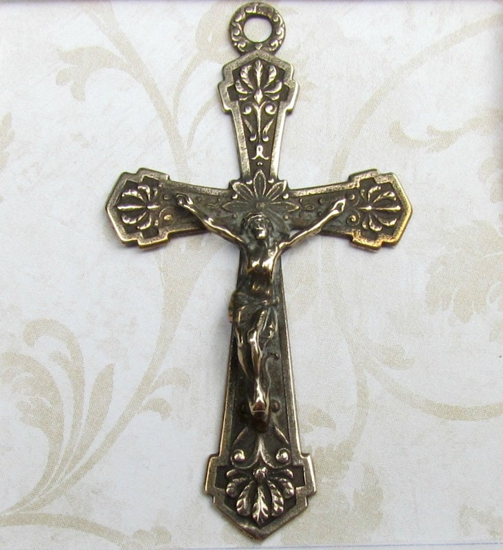 Crucifix, Thistle Flowers