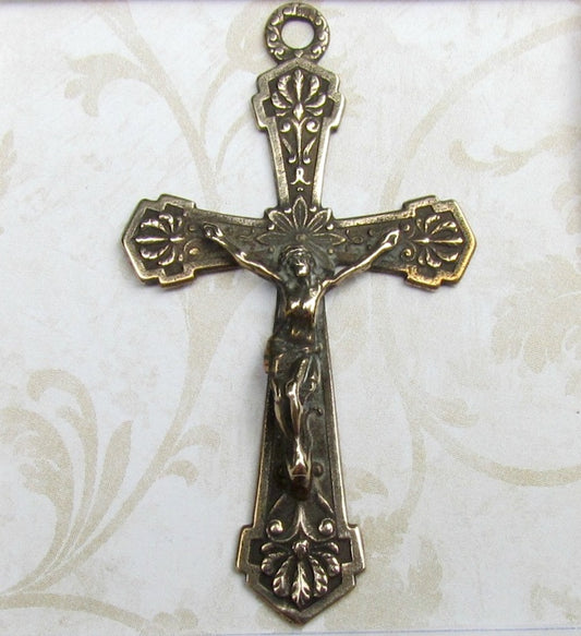 Crucifix, Thistle Flowers