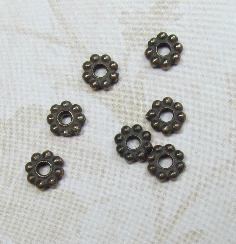Findings, Bronze Daisy Spacers (076)