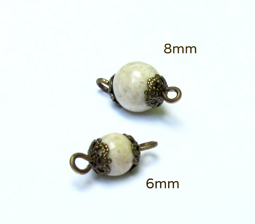 Bead caps, Dotted