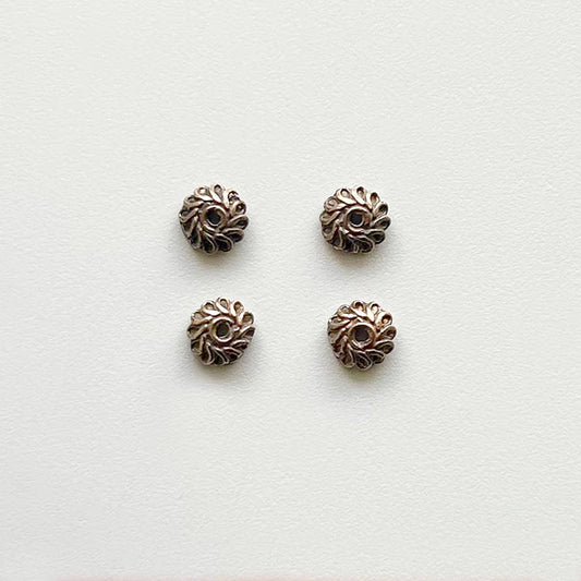 Swirl Bead Cap, solid Bronze 150