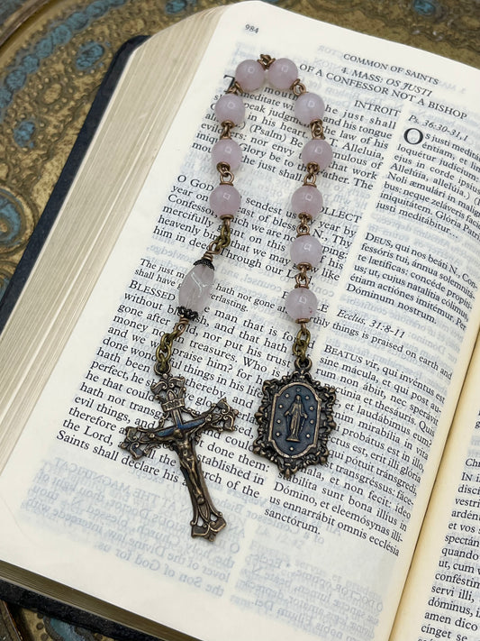 Tenner - Miraculous Medal  - Rose Quartz 635430