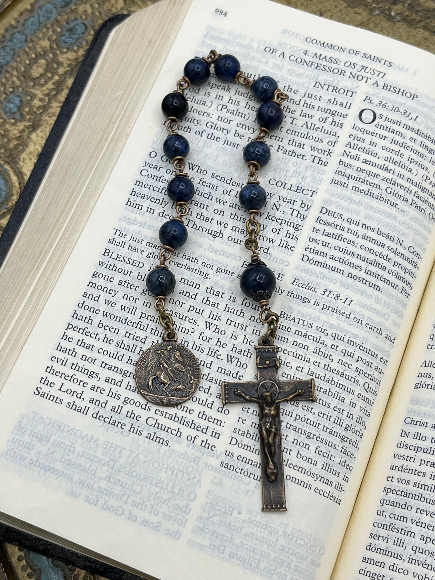 Tenner - St George / Sailing Ship - Blue Dumortierite - 752941