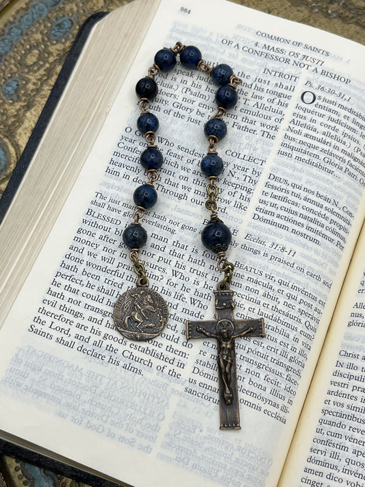 Tenner - St George / Sailing Ship - Blue Dumortierite - 752941