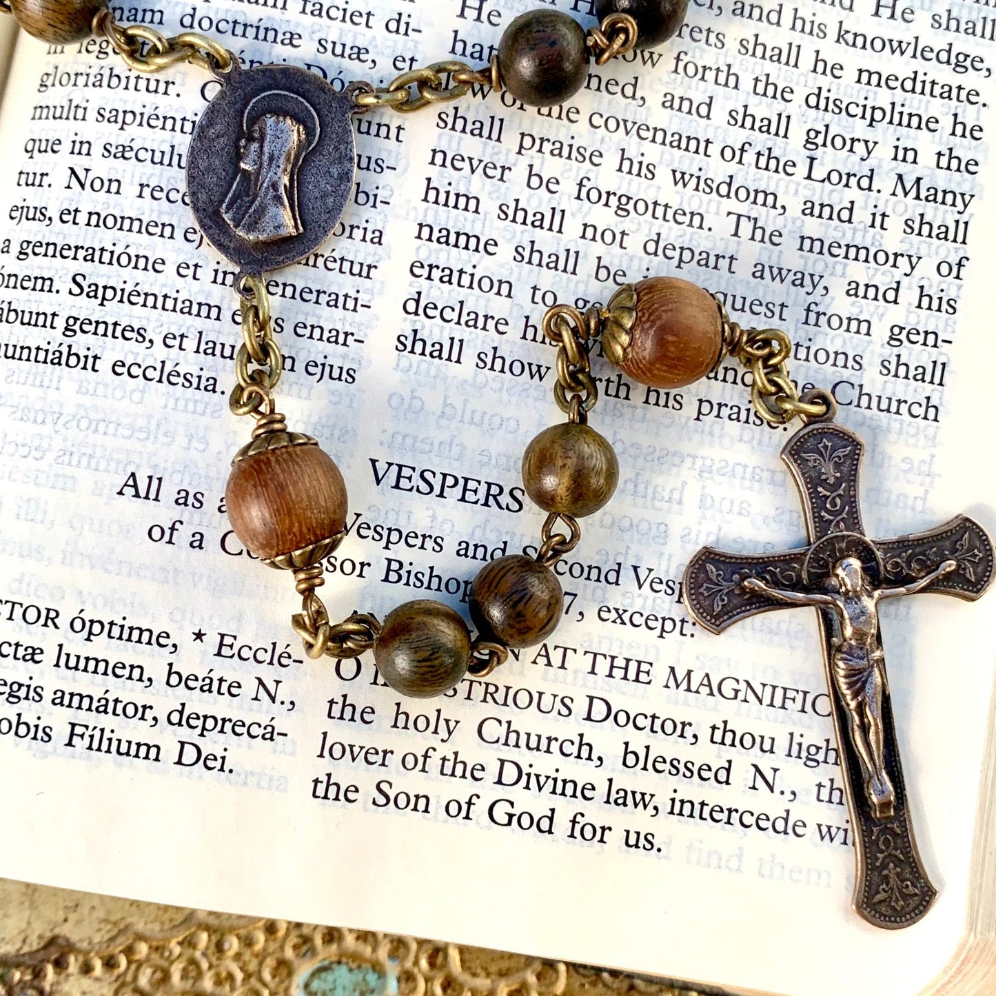 Heirloom Rosary, with Rosewood beads