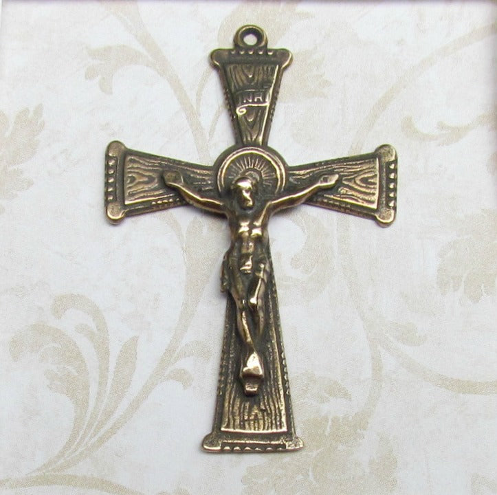 Crucifix, Woodgrain Crucifix