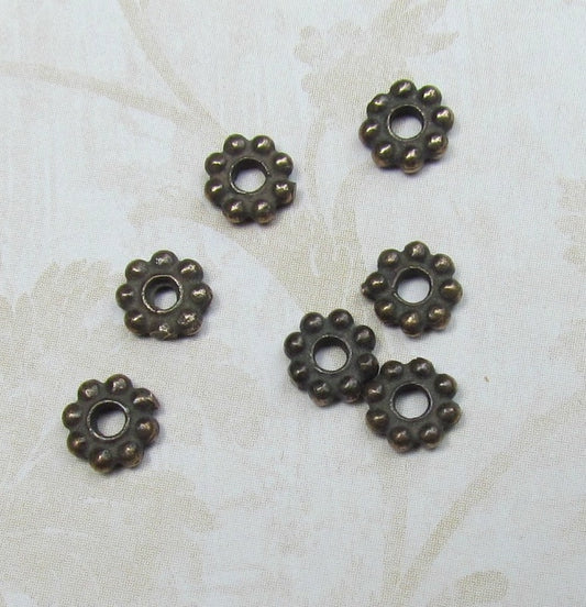 Findings, Bronze Daisy Spacers  (756)
