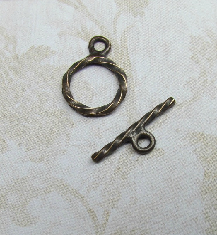 Findings, Solid Bronze Toggle Clasp