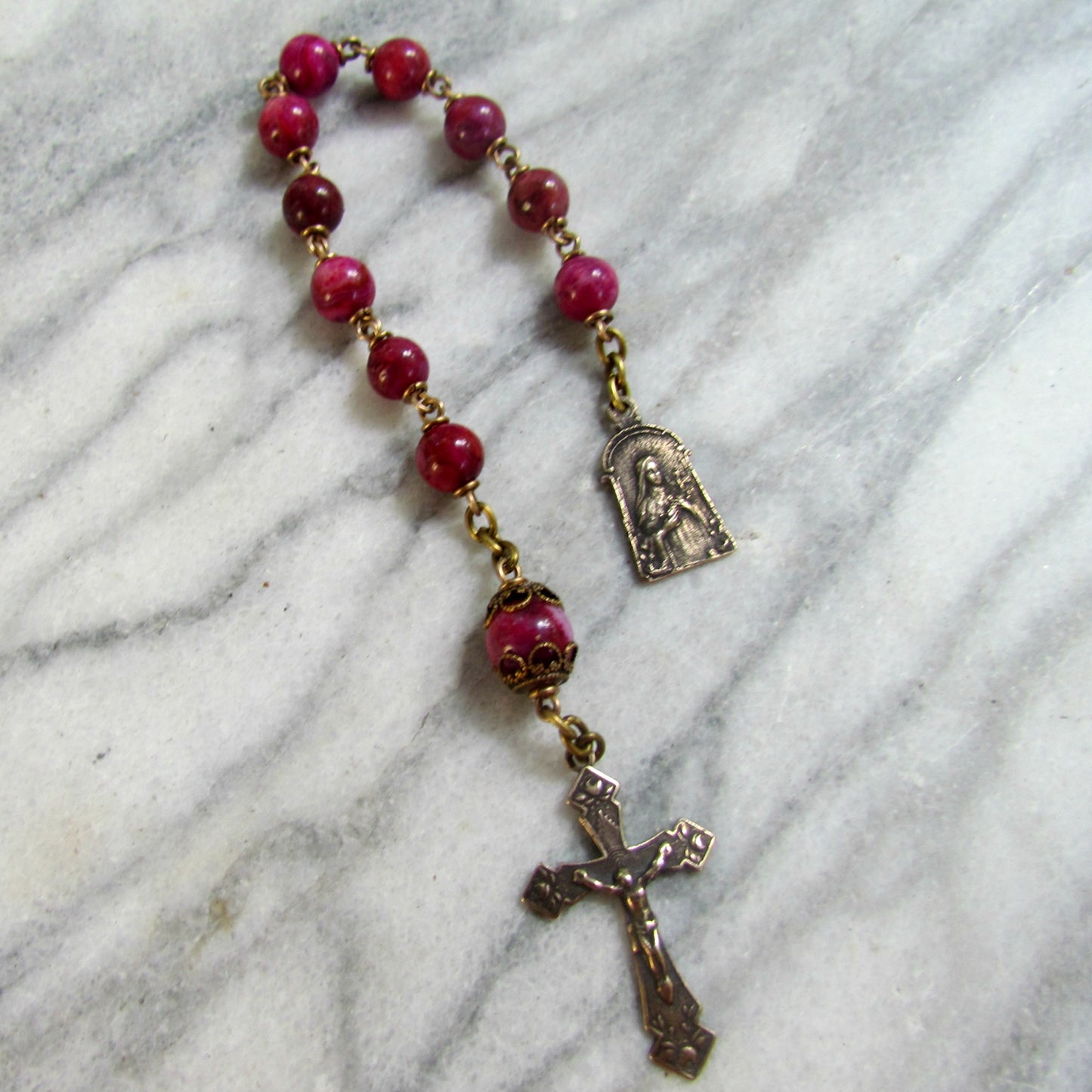 Tenner, Catholic Rosary, St Therese medal