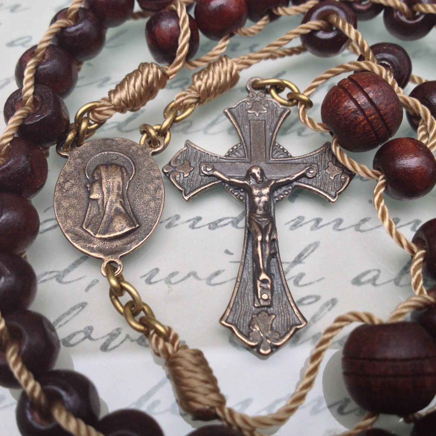 Push Rosary with Roma Crucifix (PZ8BW-T786C616)