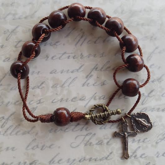 Black Knotted Cord Rosary Bracelet | Discount Catholic Products